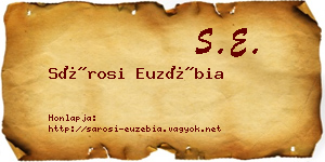 Sárosi Euzébia névjegykártya
